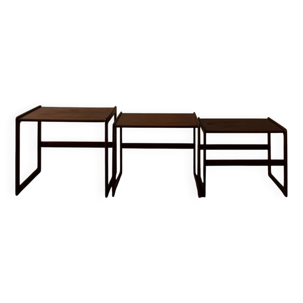 Tables gigognes en teck - ensemble de 3 - Arne Hovmand-Olsen pour Mogens Kold — Beyit