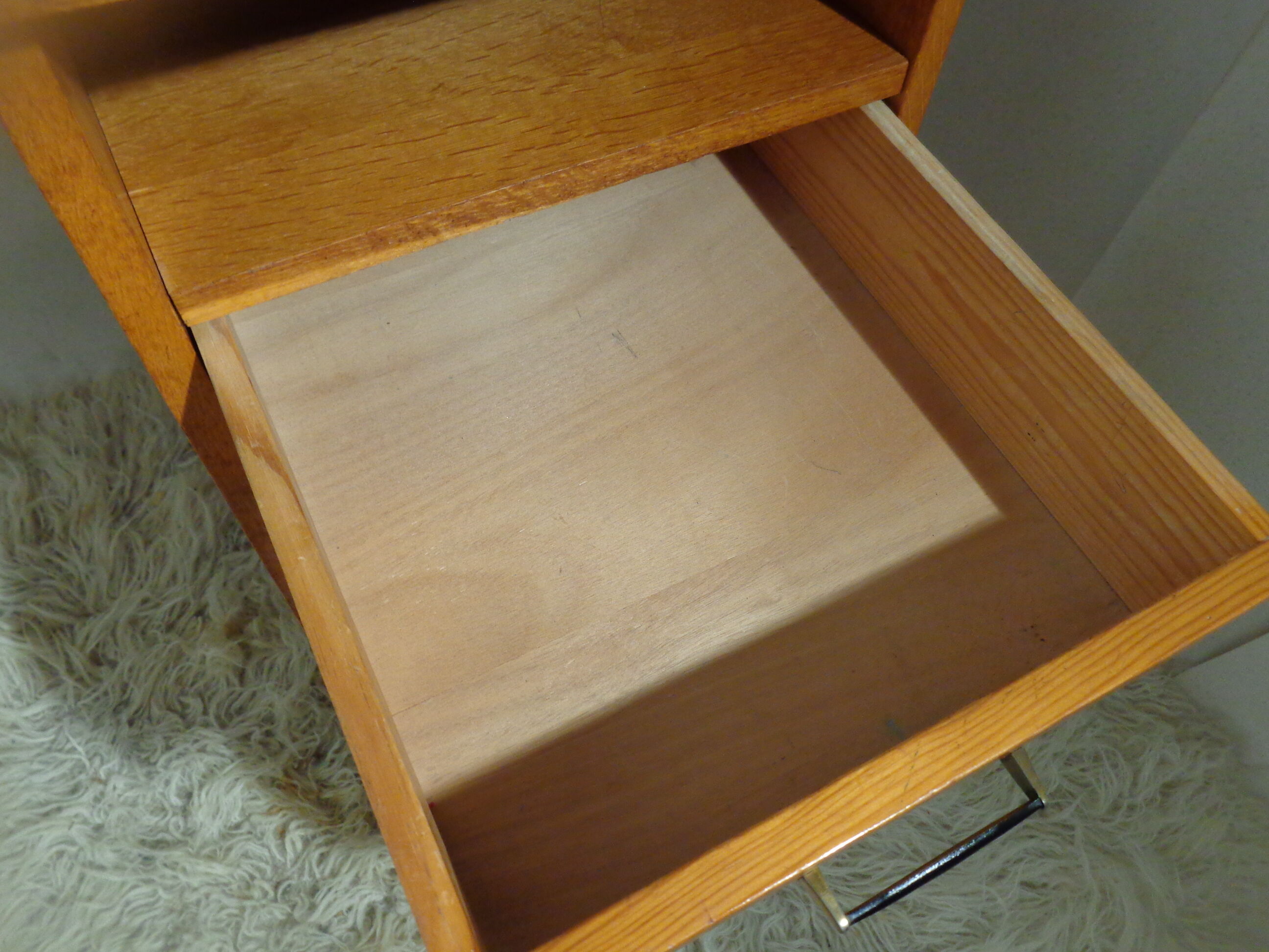 Vintage desk shape bean feet compass year 60