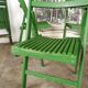 Set of 5 wooden folding chairs
