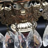 Vintage bedside with grapevines and chiseled crystal