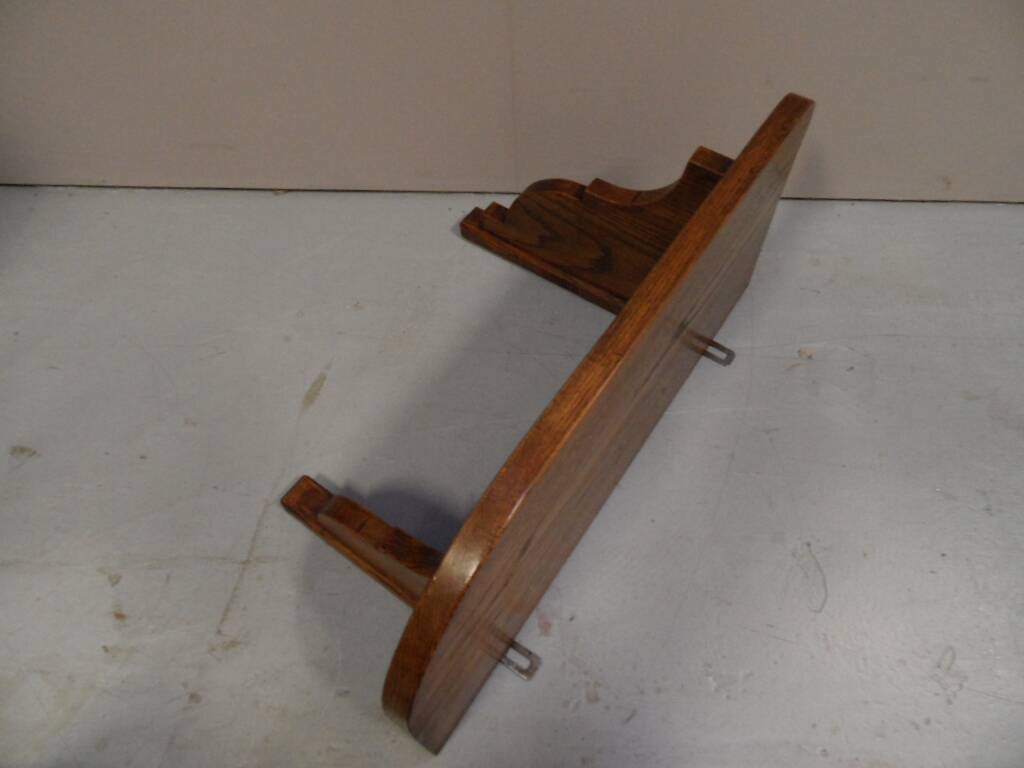 Art deco oak hanging shelf