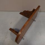 Art deco oak hanging shelf