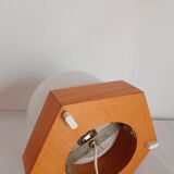 Bedside lamp in wood and opaline