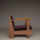 Petite chaise longue Art Déco néerlandaise en chêne, années 1920