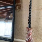 Pink marble candle holder