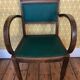 Fauteuil bridge vert années 50