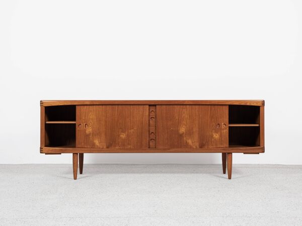 Buffet danois du milieu du siècle en teck par HW Klein pour Bramin années 1960 - avec les 3 bandes