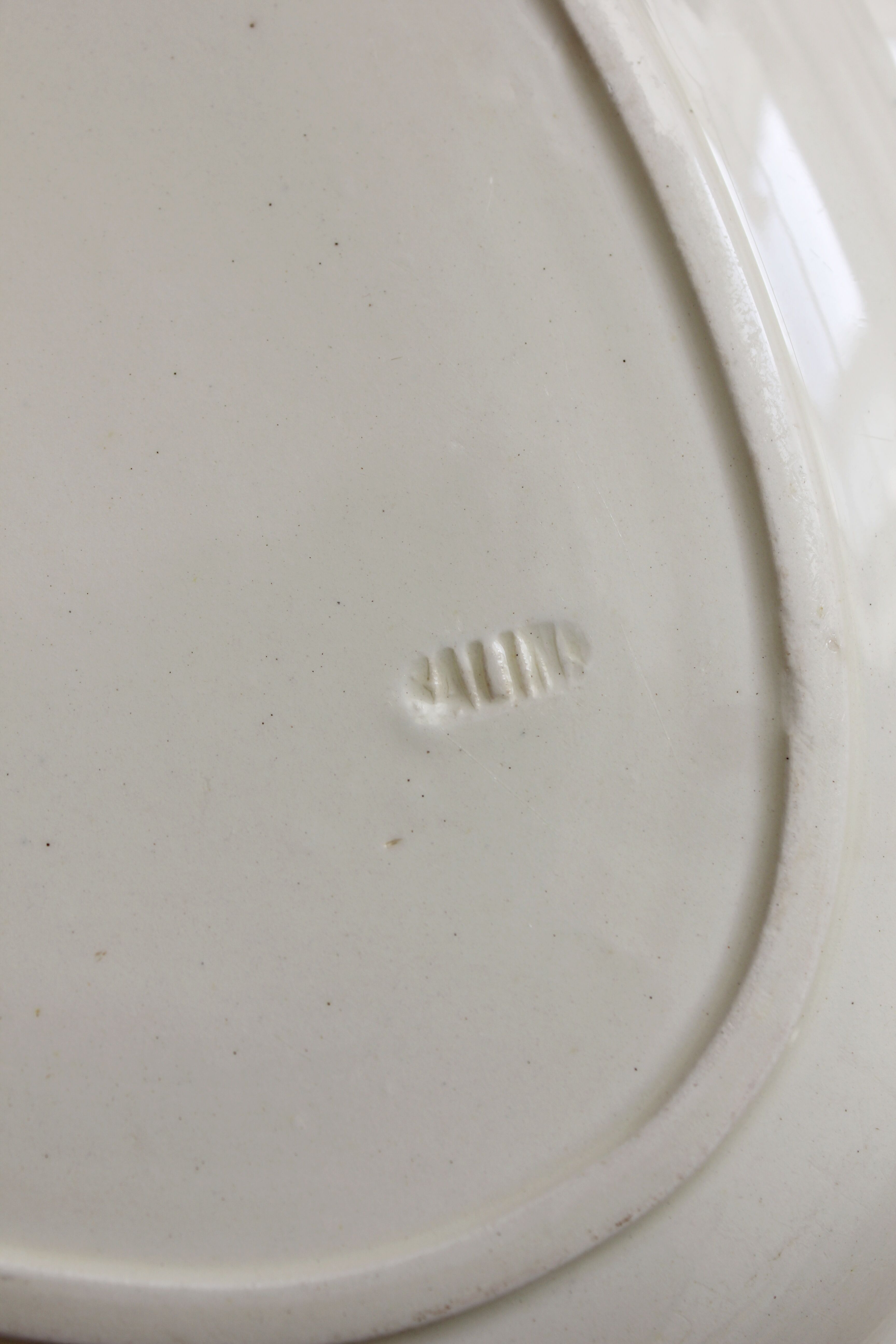 Oval ironstone dish from Salins