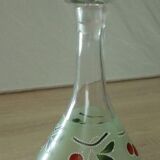 Glass carafe enamelle decor with cherries