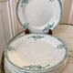 6 Terre de Fer Saint-Amand dessert plates late nineteenth