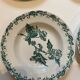Set of 4 hollow plates, foliage decorations, Manufacture de St-Amand-les-Eaux