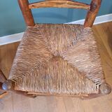 Pair of straw chairs