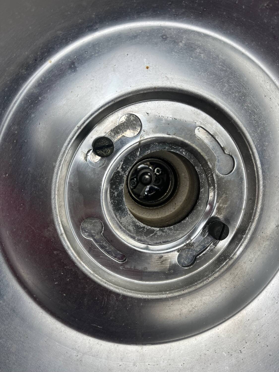 Rare industrial suspension Osram HQL – large aluminium reflector 53