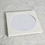 "space age" mirror, steel, 70s.