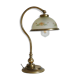 Lampe vintage en laiton et son abat jour en pâte de verre aux motifs de fleurs