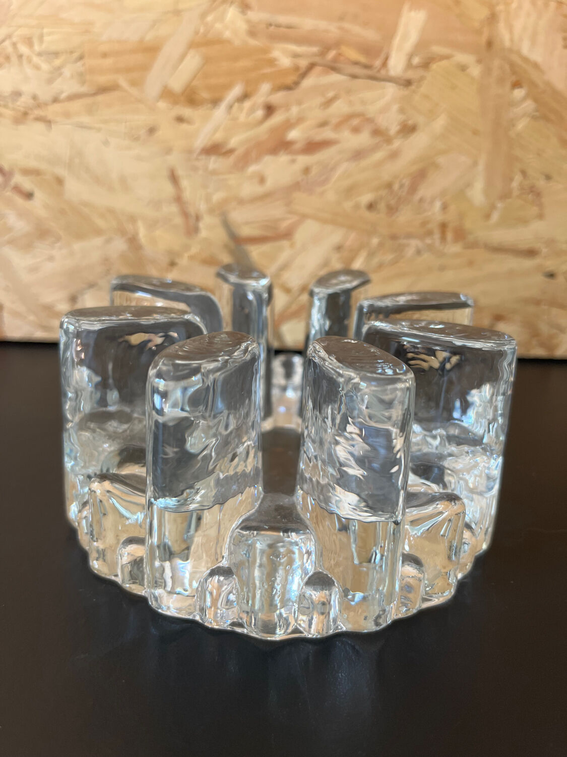 Plate warmer 1 candle thick glass