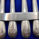 Set of 6 small silver-plated Navy knives from Christofle