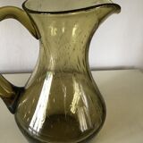 Water jar in bubble glass blow from the glassworks of Biot
