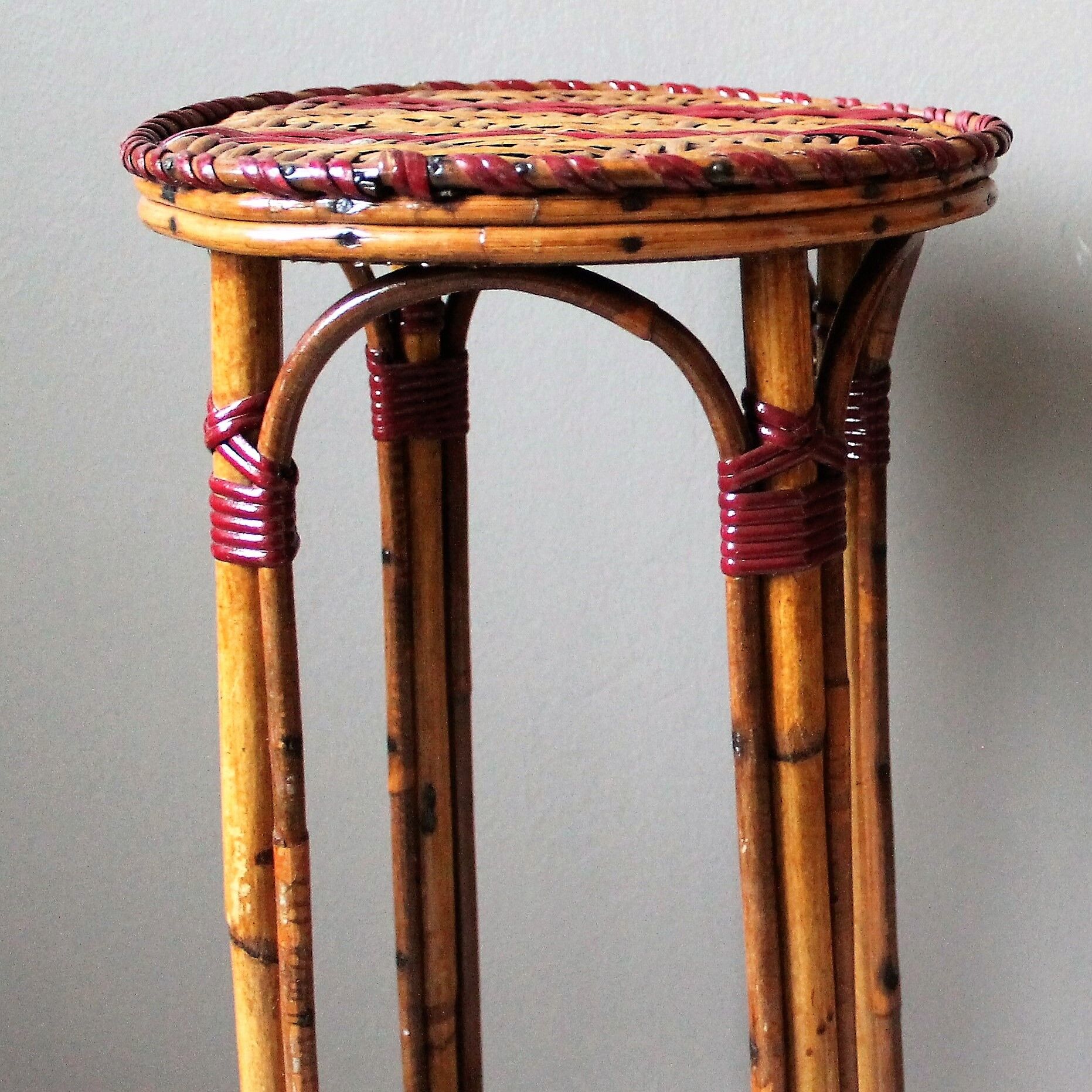 Pair of rattan vintage stool
