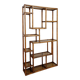 Étagère asymétrique en bambou et verre fumé - Années 1970