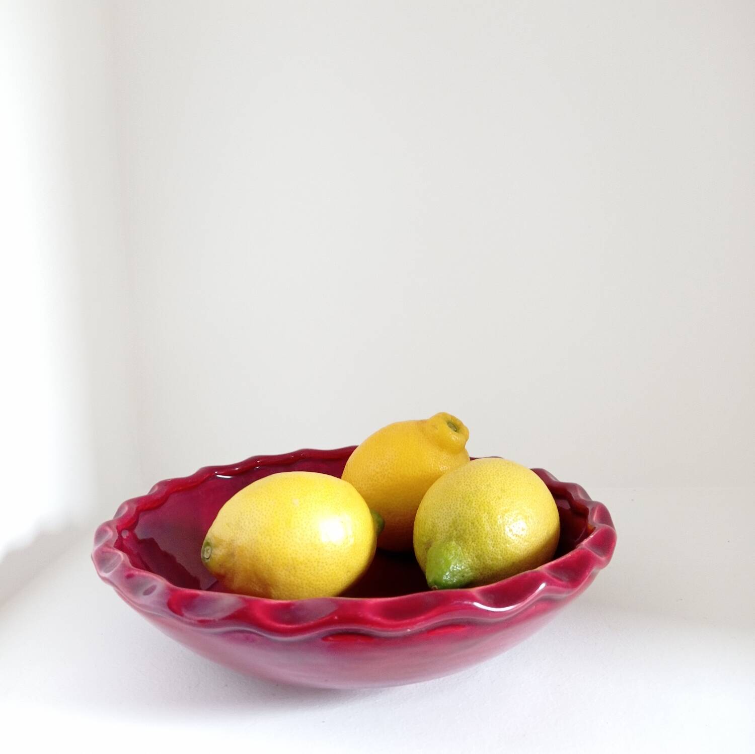 Signed ceramic presentation dish