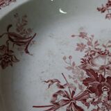 Plat creux Sarreguemines modèle FONTANGES blanc/rose