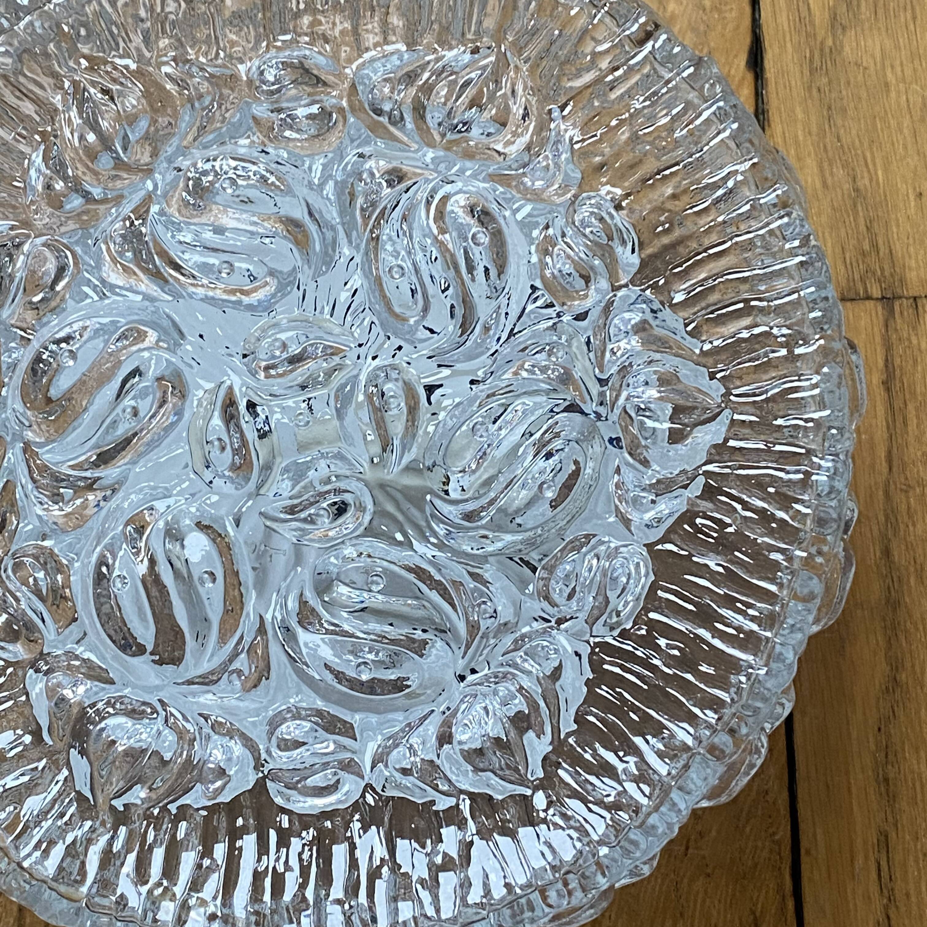 Round wall light ceiling fixture transparent glass vintage antique lamp