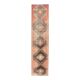 1960s orange geometric Turkish hand-knotted runner rug 81x337