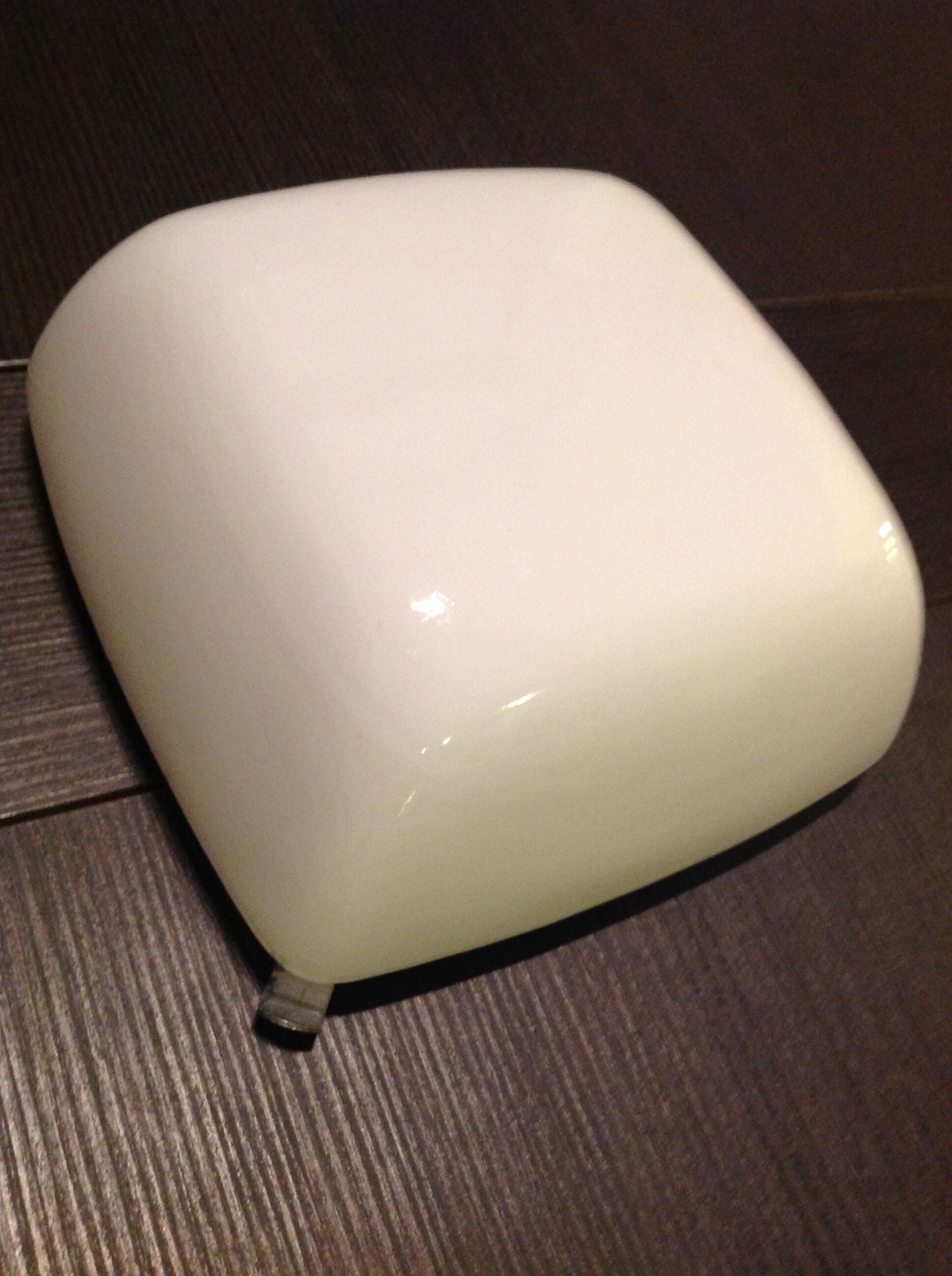 Ceiling square 70s vintage white opaline