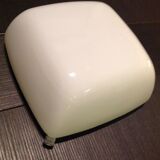 Ceiling square 70s vintage white opaline