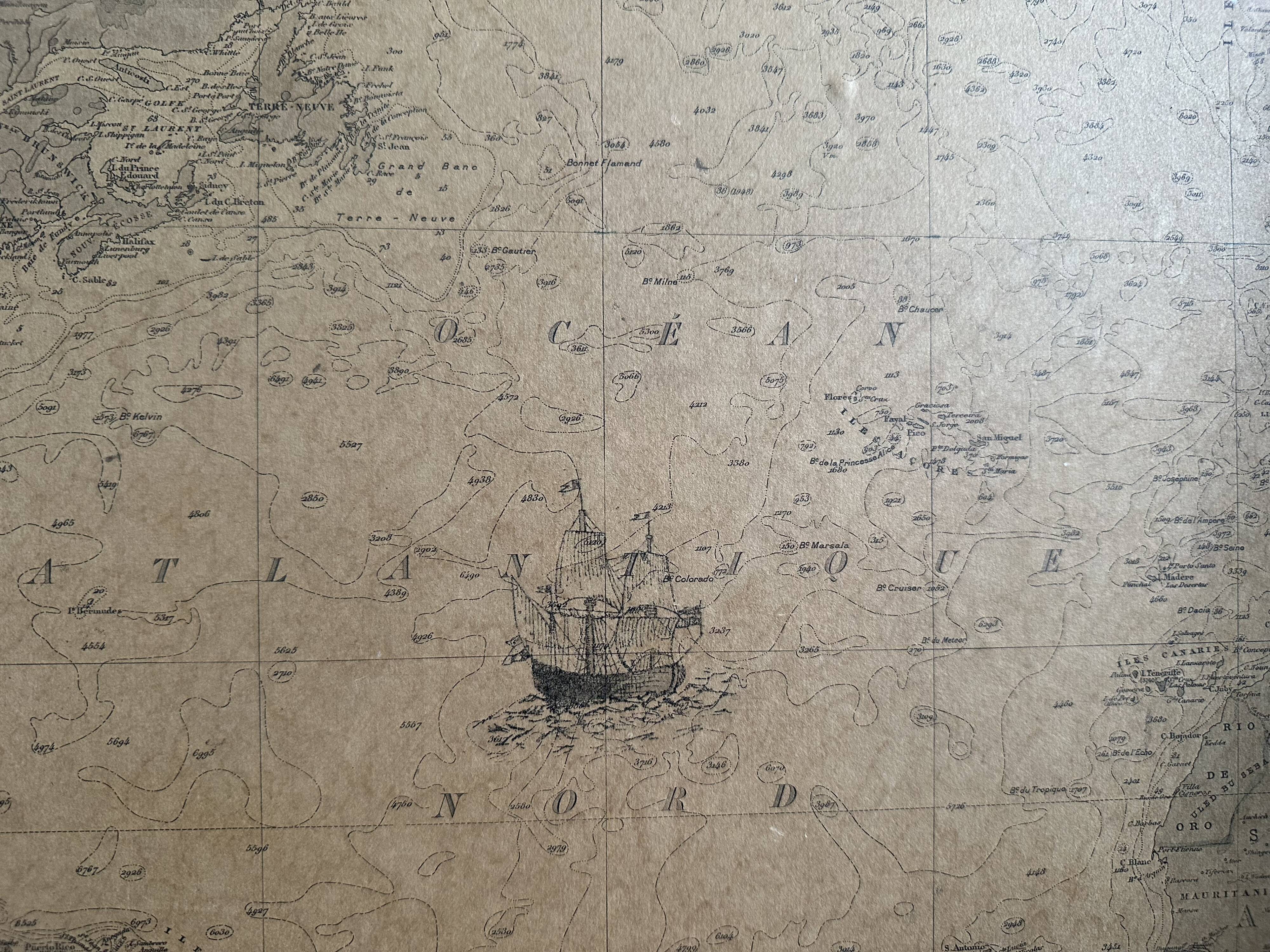 Planisphere of the naval hydrographic service