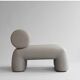 Paire de fauteuils contemporain - couleur taupe - tissu résistant au soleil