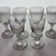 6 engraved glass wine/water glasses from the early 20th century.