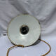Old green and white enamelled sheet metal suspension