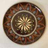 Alsatian plate in glazed clay