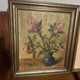 Bouquet de Fleur toile signé Charles Sodeur