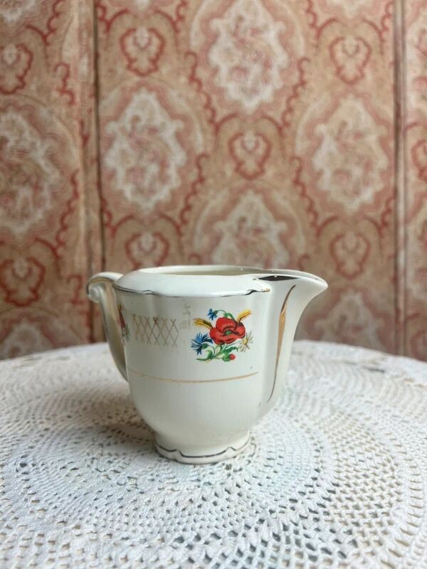 Vintage hand-painted porcelain milk jug/pitcher