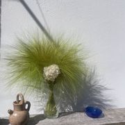 Vide poche coquillage bleu en verre