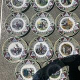 Creil Montereau - duo of blue plates