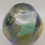 Murano glass vase with gold leaf inclusion, 12 cm, Italy