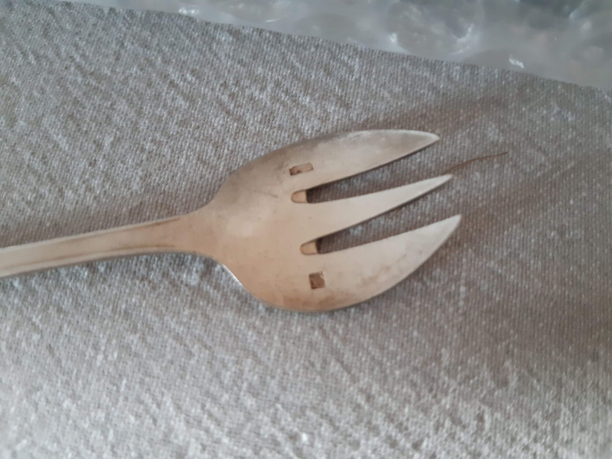 12 fourchettes à huitres métal argenté  art deco ravinet d'enfert