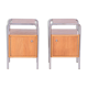 Bauhaus Chrome Bedside Tables attributed to R. Slezák, Former Czechoslovakia, 1930s, Set of 2