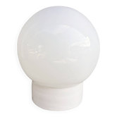 Industrial wall lamp, white, glass, FOTON, Poland, 1960s.