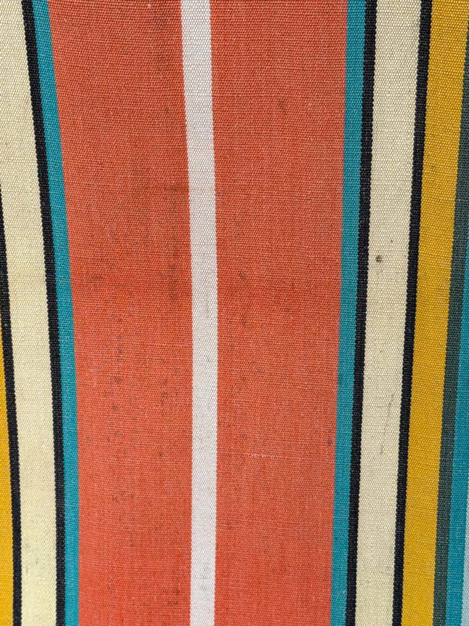 Transat chilienne ancienne toile rayée multicolore patine d'origine
