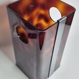 Tortoiseshell Lucite wastepaper basket by Michel Dumas for Roche Bobois, 70