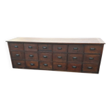 Large antique 1900 shop counter in solid oak