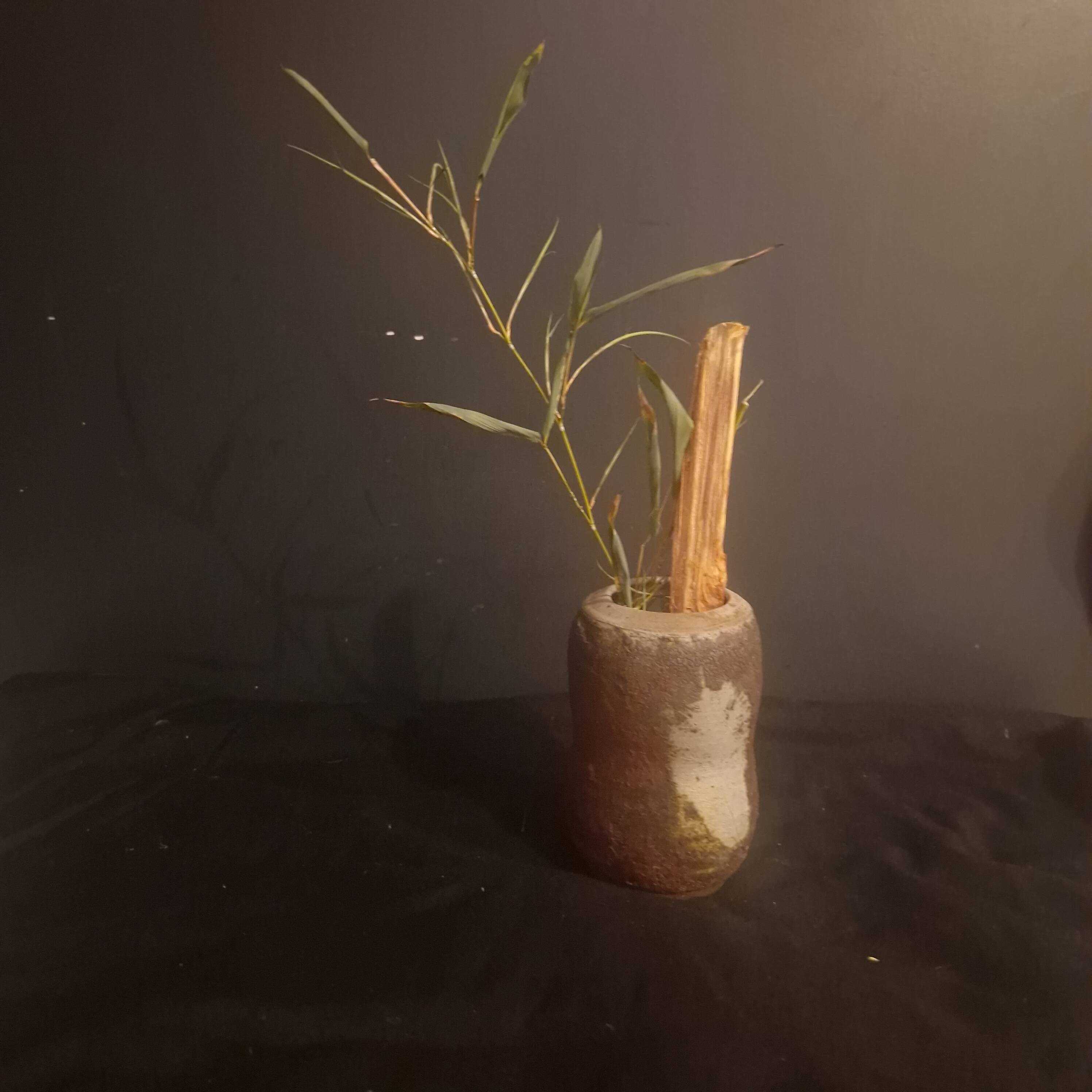 Brutalist vase in red stoneware