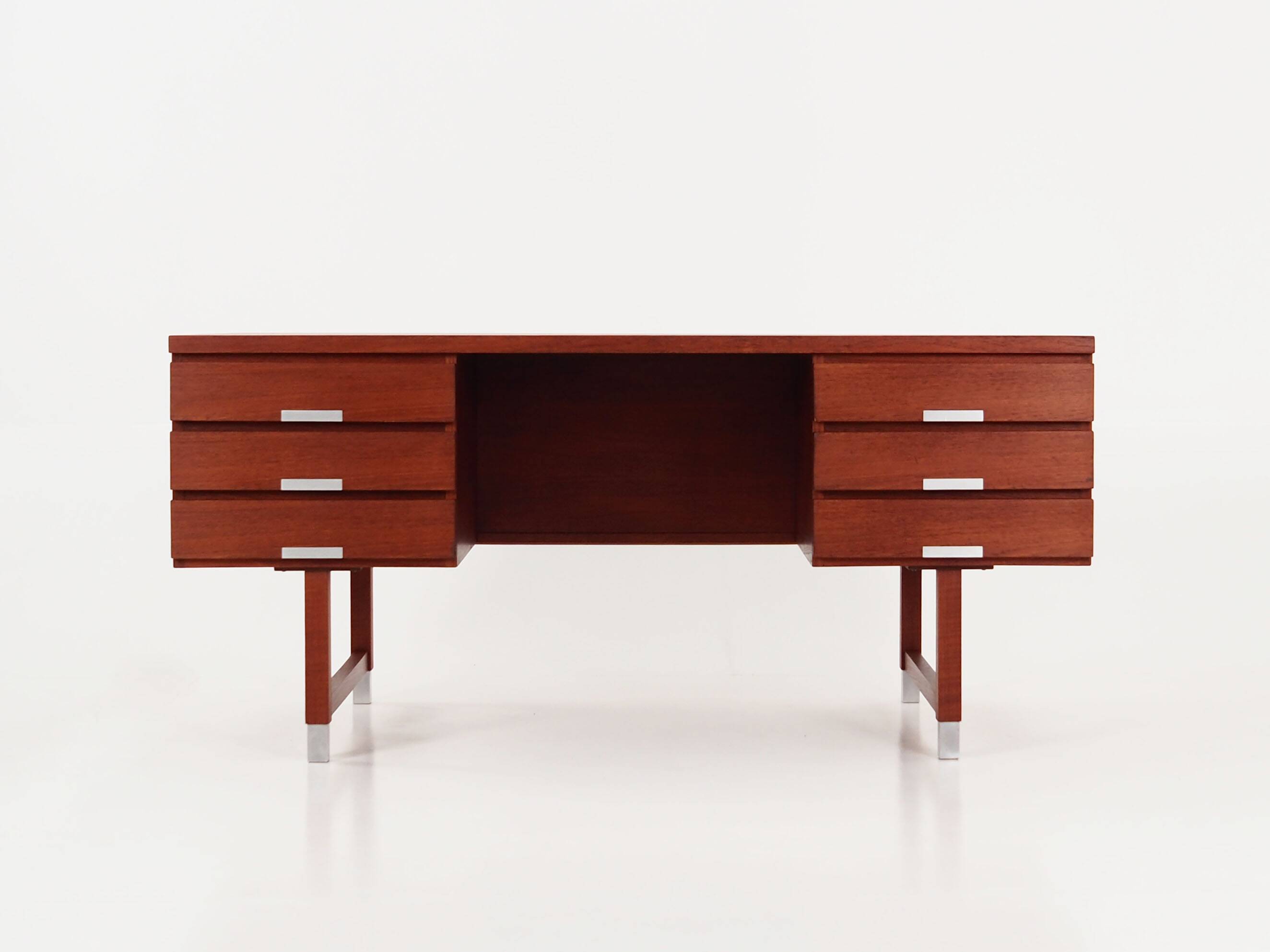 Teak desk, Danish design, 1970s, manufacturer: Eigil Petersens Møbelfabrik