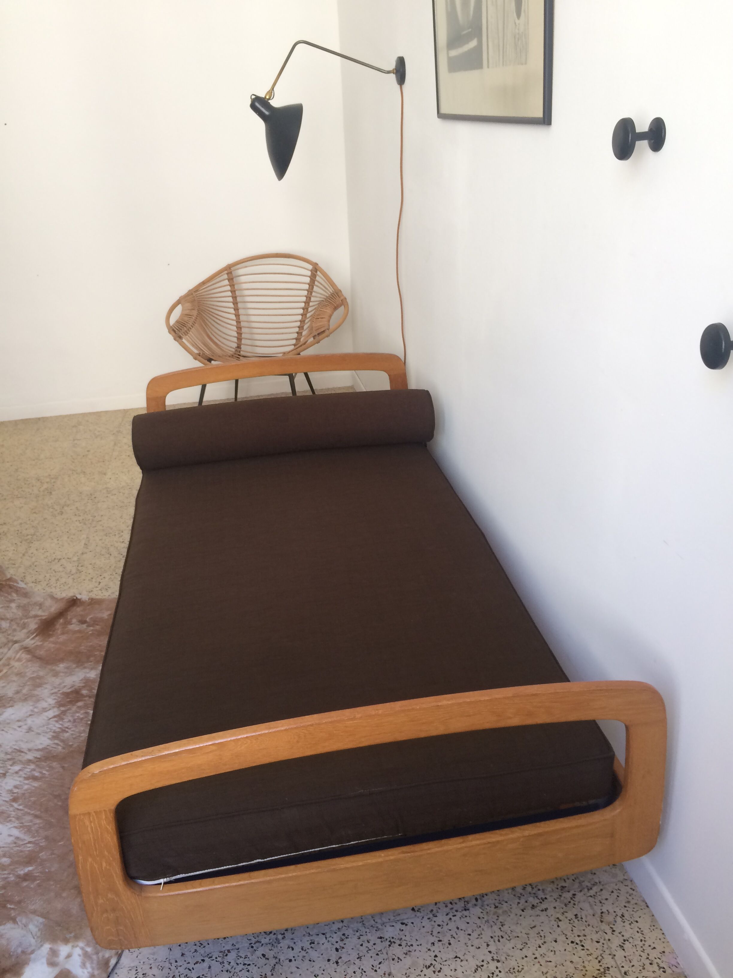 Bed daybed in oak clear of J. Hauville edition bema