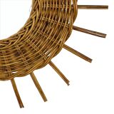 Mirror in rattan vintage 44cm